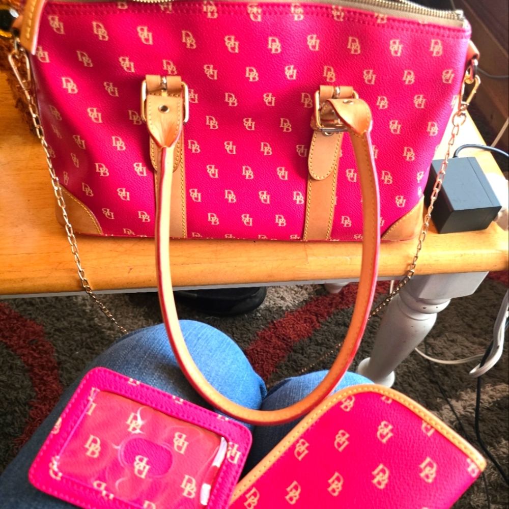 Dooney & Bourke Pink Satchel Set